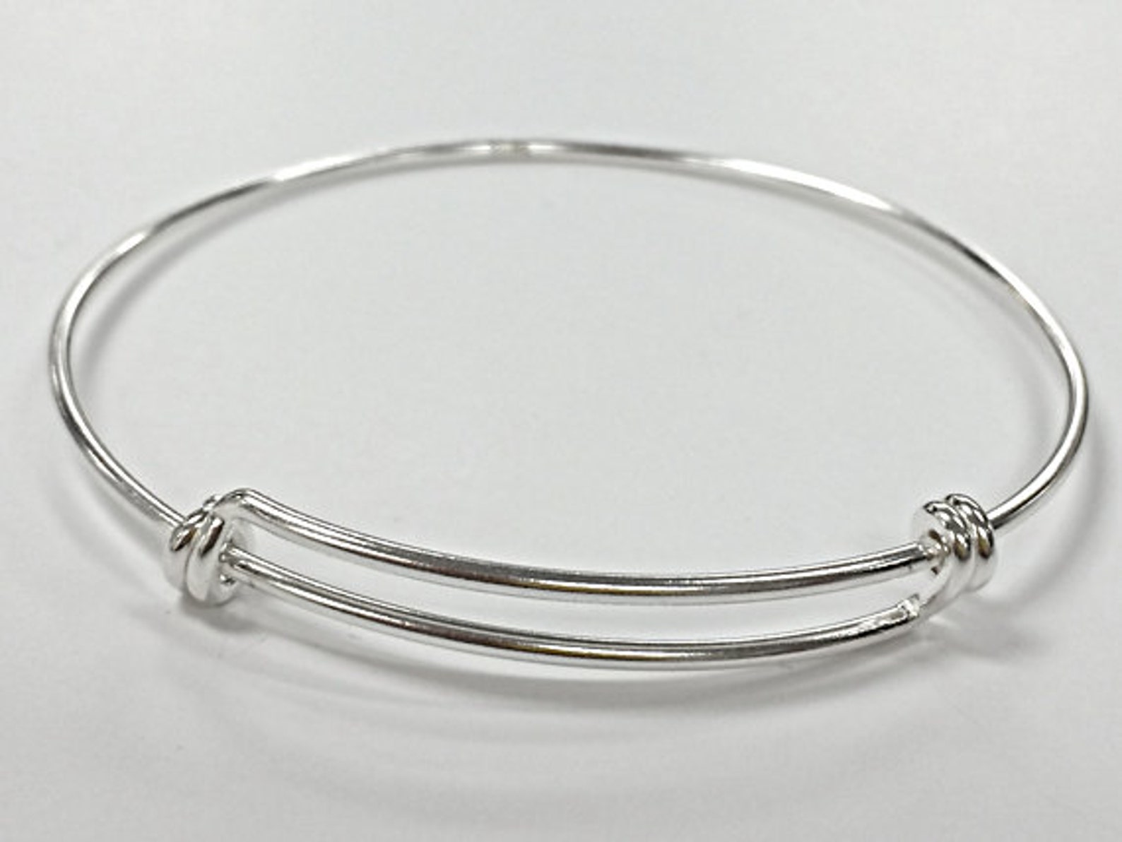 Sterling Silver Bangle Expandable Bracelet 8 9.5 Inch Anti Etsy