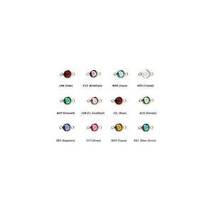 10 (Neue Kleinere 4 mm Stein) Swarovski® Birthstone Channel Links vergoldet - Wählen Sie Ihre FARBE CLK4G-XX10