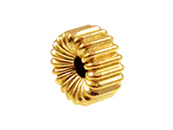 Gold Filled Corrugated Tire Beads, Choice of Size 
