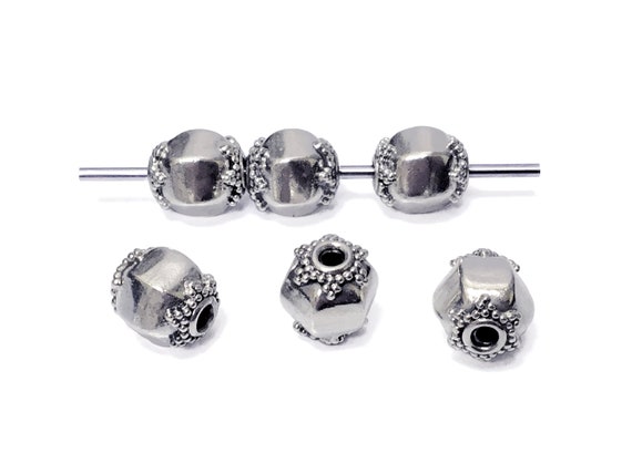 Bali Sterling Silver Beads | Bead Caps | 5mm Diameter | 2 pieces