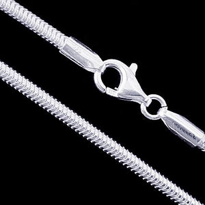 20 inch 925 Sterling Silver Snake Chain Necklace Finished Snake Chain 2.5mm Unisex Lobster Clasp 20-inch length - NSN2003