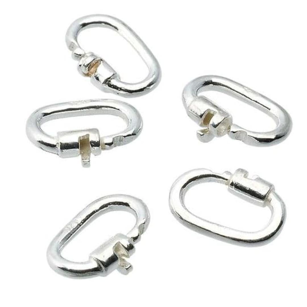 2 LINK LOCK Sterling Silver, Wholesale Oval Magic Link Lock Jump Rings ...
