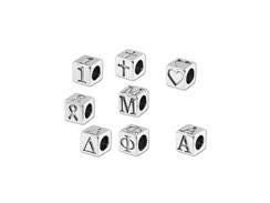 Greek Alphabet Letter Zeta Charm Sterling Silver - Made in the USA Greek Alphabet Letter Zeta Charm Sterling Silver - Made in the USA