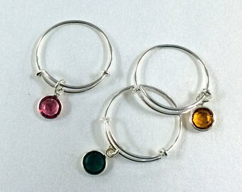 Expandable Wire Ring, Adjustable Charm ring, .925 Sterling Silver Wire, 18 gauge, 2.4" Circumference, Ring Only - SRF2