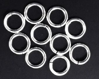 Large 10mm Locking Jump Rings, Silver Filled 10 Pcs , 14 Gauge, Choose Quantity - JL10SF