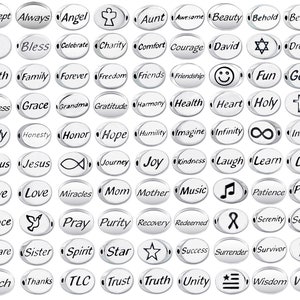 1 pc Sterling Silver Oval Message Beads 11x8x3mm, Sterling Silver Engraved Message Beads, Double-Sided, 1.5mm hole, Choose Bead SSMB-xx pt.1