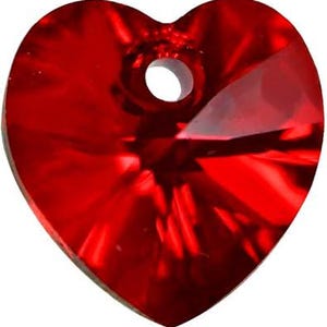 2pc Swarovski® 6228 Heart Shape Pendant 18mm Light Siam AB, Swarovski Heart Shape Crystal Pendant, Swarovski Crystal Pendants