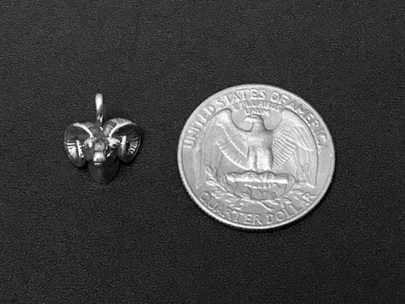 Ram charms Ram Head Mascot charms Capricorn Charms Sterling Silver Charms Ram Head Charm Sterling Silver 15mm SP159 silver Ram Charms
