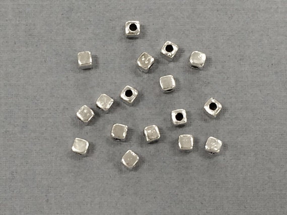 6 Pieces VINTAGE ALUMINUM 18mm Silver Plain Simple Bead Cap Caps
