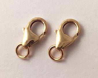1Pc 9mm 14K Gold-Filled Lobster Claw Trigger Clasp With Ring 8.2x5mm, Small Trigger Clasp Findings, Gold filled Findings Made in USA GF118