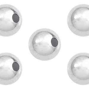 1 Pc 16mm Sterling Silver Round Beads, Smooth Seamless, 2.5mm Hole, Wholesale Sterling Silver beads - SB216