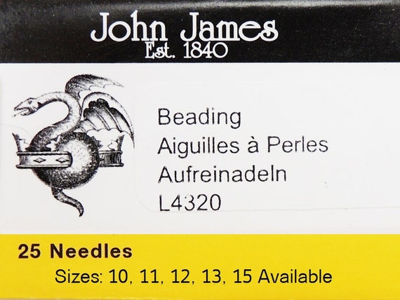 English Beading Needles, Size 10- 25 Pack