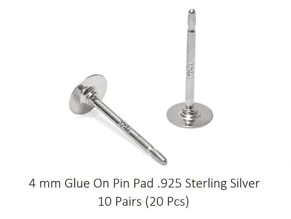 Sterling Silver Earring Posts w/ Flat Pads
