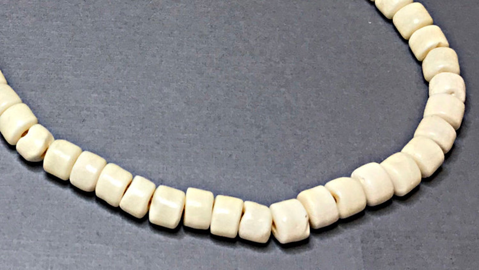 9mm Bone Beads Handcut Ivory Color Natural Bone 9mm x 6mm Etsy