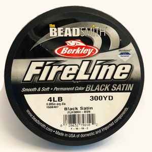 Beadsmith FireLine Beading Thread Crystal/Smoke 4lb 6lb 8lb 50 YRD/Spool (Smoke, 8lb 0.17mm)
