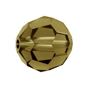 Swarovski Crystal Beads 5000 SMOKEY QUARTZ 6mm Faceted Round Crystal Beads #5000 6mm Wholesale Choose Package Size: 24, 48, or 144 pieces