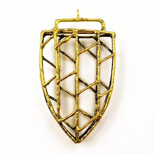 Large Arrow head Pendants Antique Gold Arrowhead, 3.5&quot; Handmade Pendant,  90mm x 50mm x 15mm Approx. 5mm Loop Hole Brass Arrowhead - AP484