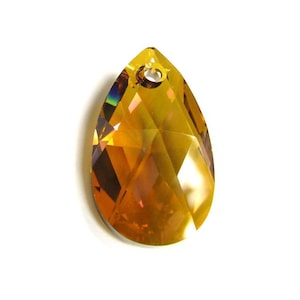 Swarovski® 6106 Pear Shape Drop Pendant 28mm Crystal Copper, Swarovski Crystal Pendants - 6106-28CLcp