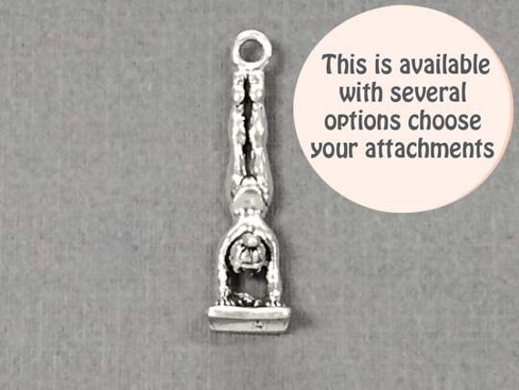 Girl Gymnast Gymnastics Charm Sterling Silver Girl Gymnast Gymnastics Charm Sterling Silver