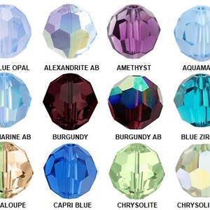 36 pcs Swarovski® 5000 Faceted Round Beads 4mm, Swarovski Crystal Beads, 5000 Swarovski Crystal Round Beads 4mm, Choose Color