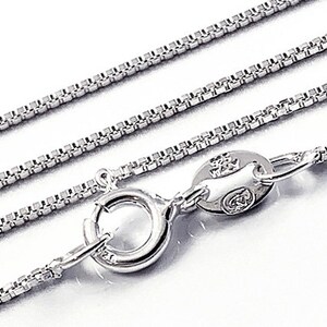 18 Inch 925 Sterling Silver 0.9 Mm Box Chain Necklace. Stamped 925 ...
