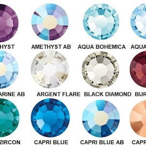 1440 pcs Preciosa® MAXIMA Faceted Crystal Flatbacks, SS30 Hotfix Preciosa Crystal Rhinestones, HOTFIX Crystal Flat Backs 6.4mm, Choose Color