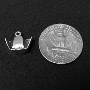 Nurse Hat Charm Sterling Silver 12.5mm, silver Nurse Charms, Sterling Silver Charms, Nurse Jewelry, Nurse Hat charms - SP181 image 3