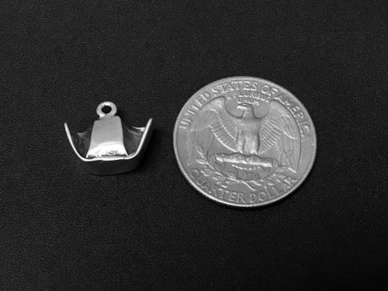 Nurse Hat Charm Sterling Silver 12.5mm, silver Nurse Charms, Sterling Silver Charms, Nurse Jewelry, Nurse Hat charms - SP181 image 3
