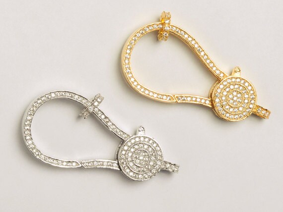 6pcs Rainbow Strong Magnetic Clasp CZ Micro Pave Magnetic Egg 