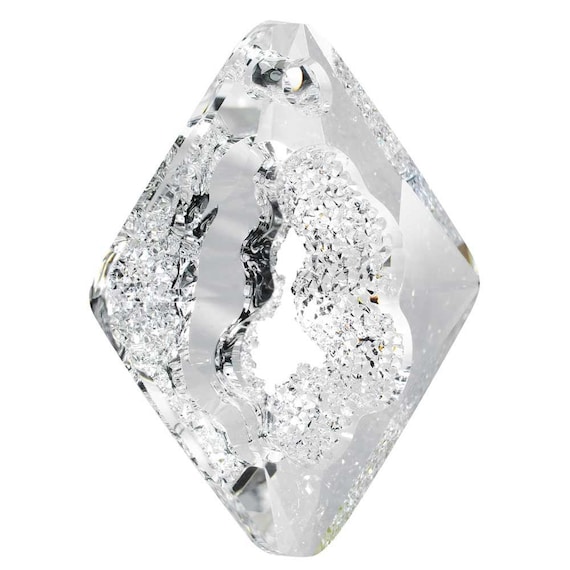 Swarovski 6926 Crystal Rhombus Pendant 36mm Growing Crystal Swarovski Crystal Druzy Pendant Crystal Large 1 Piece Etsy Canada