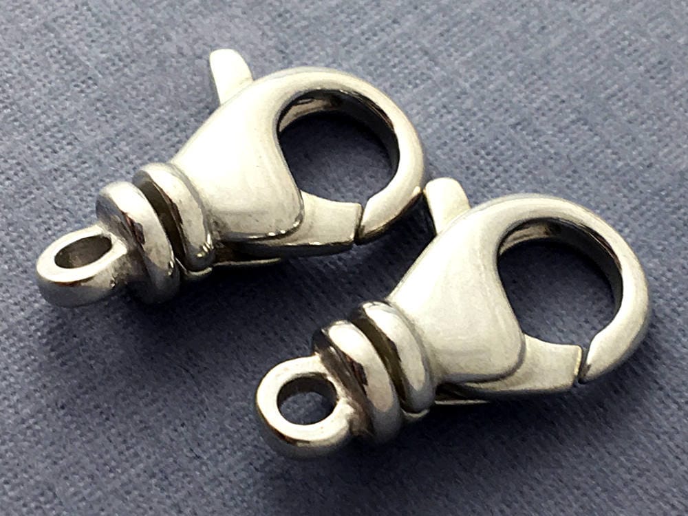 Sterling Silver Lobster Claw Swivel Clasp Push Opening 27mm