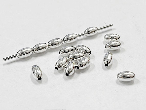  Sterling Silver 1mm X 4mm Liquid Silver Tube Beads