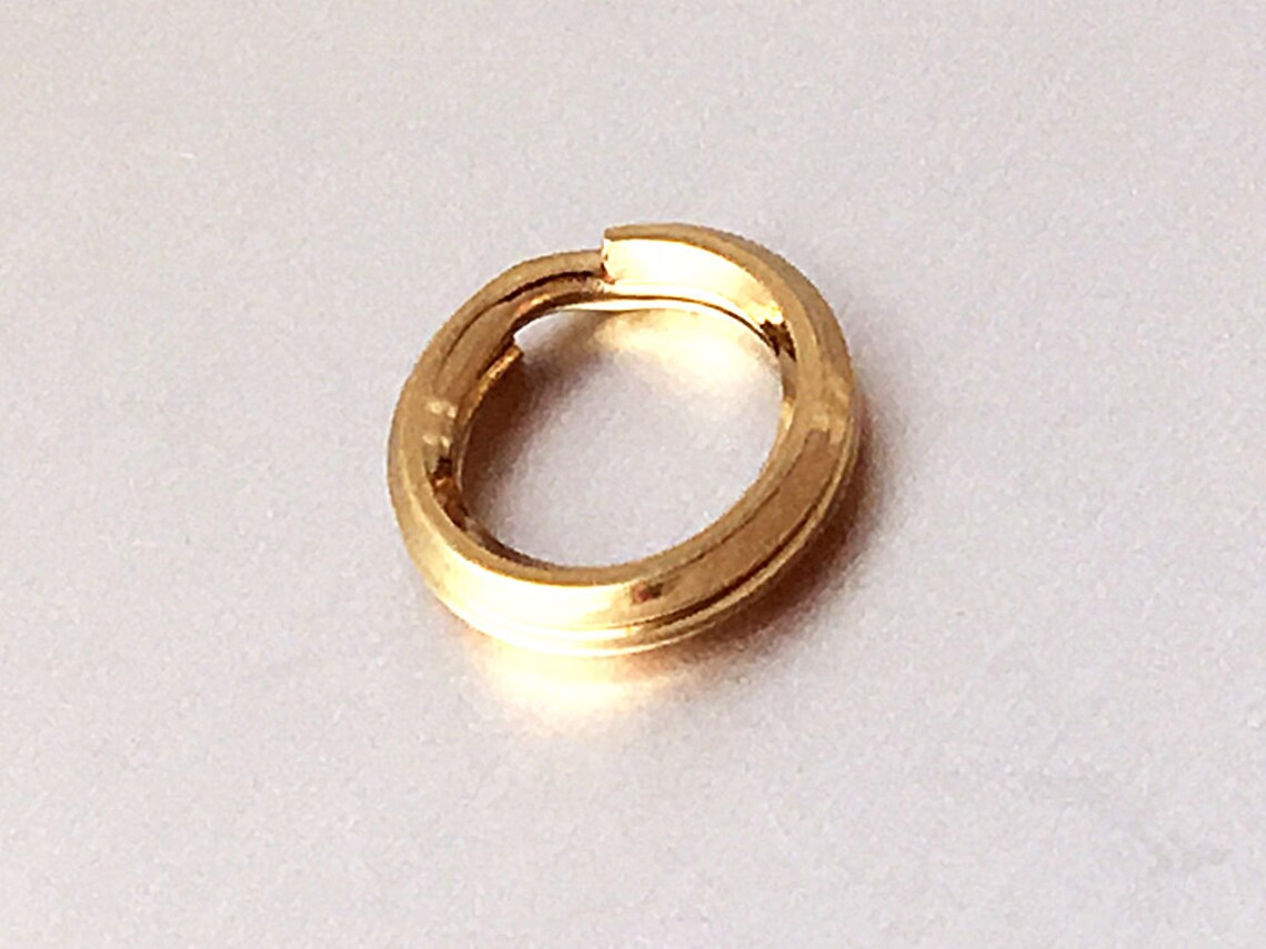 6mm Goldfilled Split Rings 14k Gold Fill Findings 10 Pcs Etsy