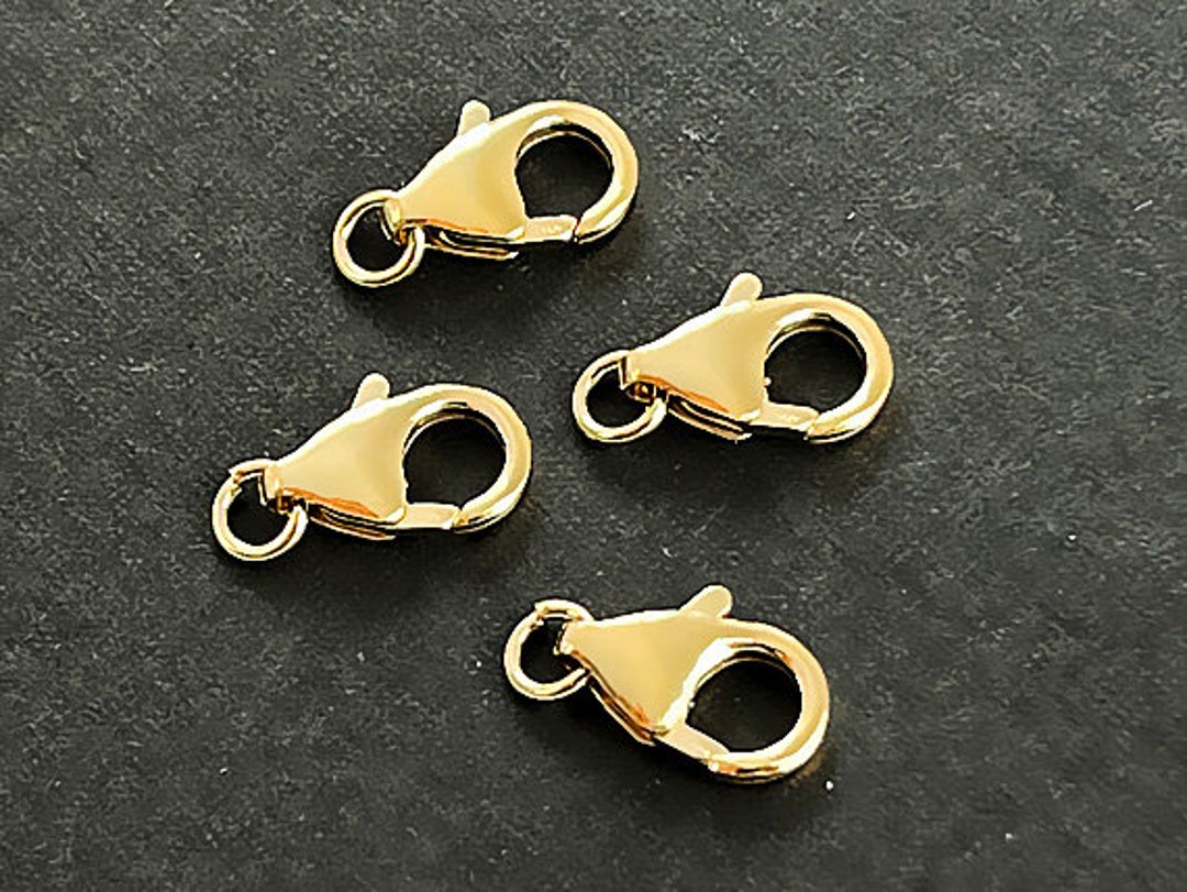 14k Goldfilled Lobster Claw Trigger Clasp 12 X 7.5mm Findings With Ring, 14k Gold Filled