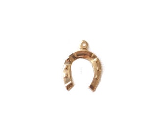 Colgantes de herradura de oro laminado de 14 quilates, colgantes de herradura de oro, colgantes de herradura de la suerte, delicados y ligeros, 12 mm x 8 mm, elige la cantidad