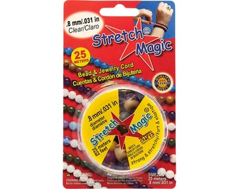 Stretchy Cord 0.8mm 25 meter, Clear, Stretch Magic 25 meter 0.8mm clear stretchy Elastic Cord, Stretchy Cord for jewelry- SME2501