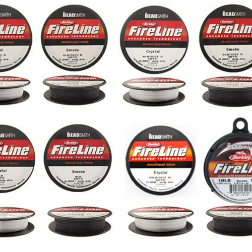 6 Lb Smoke Fireline Braided Beading Thread .006 Avg Etsy