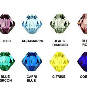 100pc Swarovski® or PRECIOSA 5328 4mm Faceted Bicone Beads , Swarovski Crystal Beads, 5328 Swarovski Crystal Bicone Beads 4mm, Choose Color