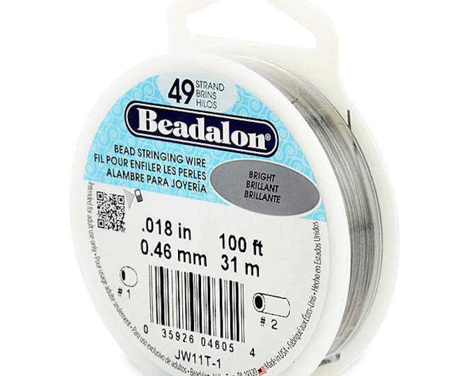 7 Strand Stainless Steel Bead Stringing Wire, 0.015 In / 0.38 Mm