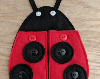 Ladybug with Button on Parts