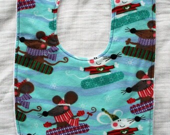 CLEARANCE - Set of 2 Snowboarding Mice Bib