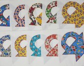Vintage Feedsack Basket Quilt Blocks - Hand Buttonhole Applique