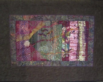 Midnight Forest Art Quilt Wallhanging