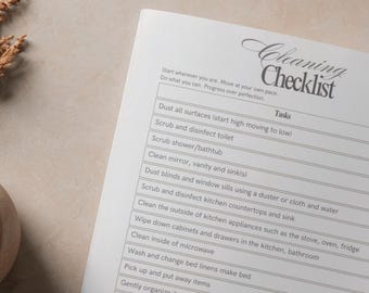 ADHD Reinigung Checkliste | Druckbare Putz-Routine - PDF Instant Download