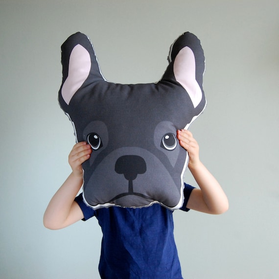 blue french bulldog stuffed animal