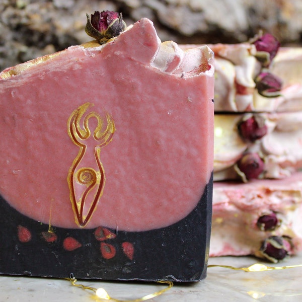 Pomegranate Persephone Natural Handmade Soap with Shea Butter Goddess Self Care