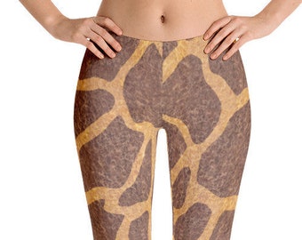 Giraffe Print Leggings: Spandex Workout Costume