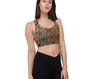 Oak Tree Bark Longline Sports Bra: Your Ultimate Companion for Active and Stylish Living