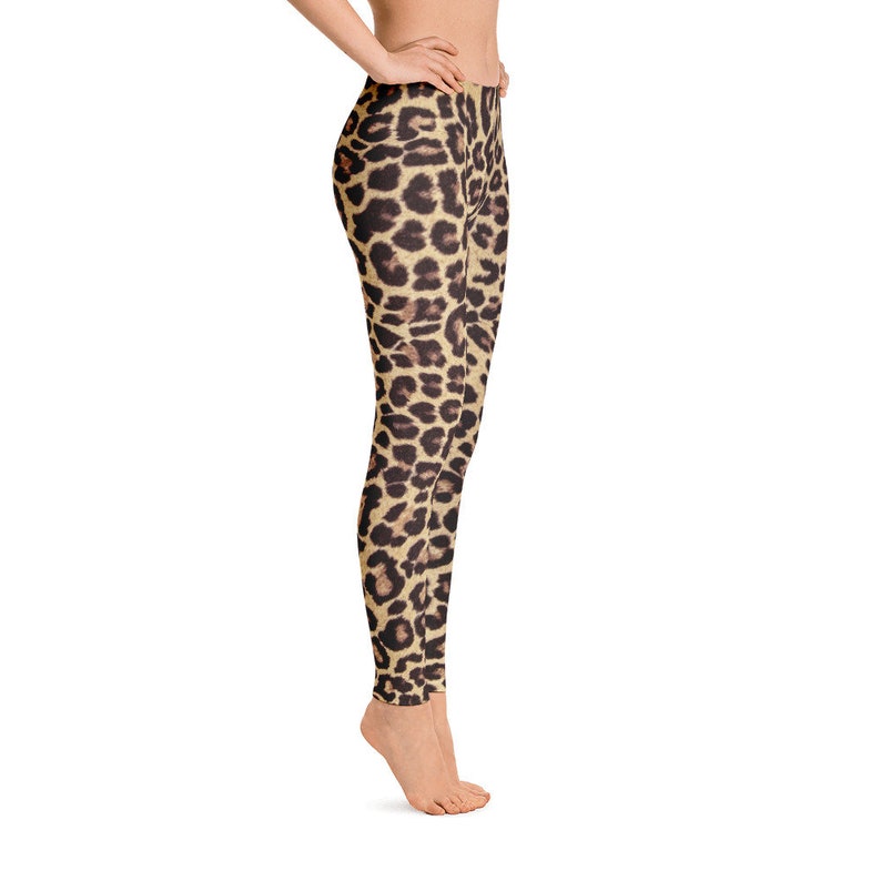 Leopard Print Leggings. Leopard Leggings. Leopard Workout - Etsy