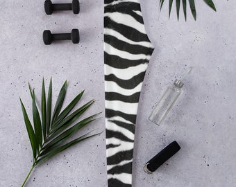 Stylish Zebra Print Leggings - Trendy Animal Print Yoga Pants, Gym Wear